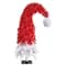 9ft. Pre-Lit Holiday Red Santa Hat Artificial Christmas Tree, White LED Lights